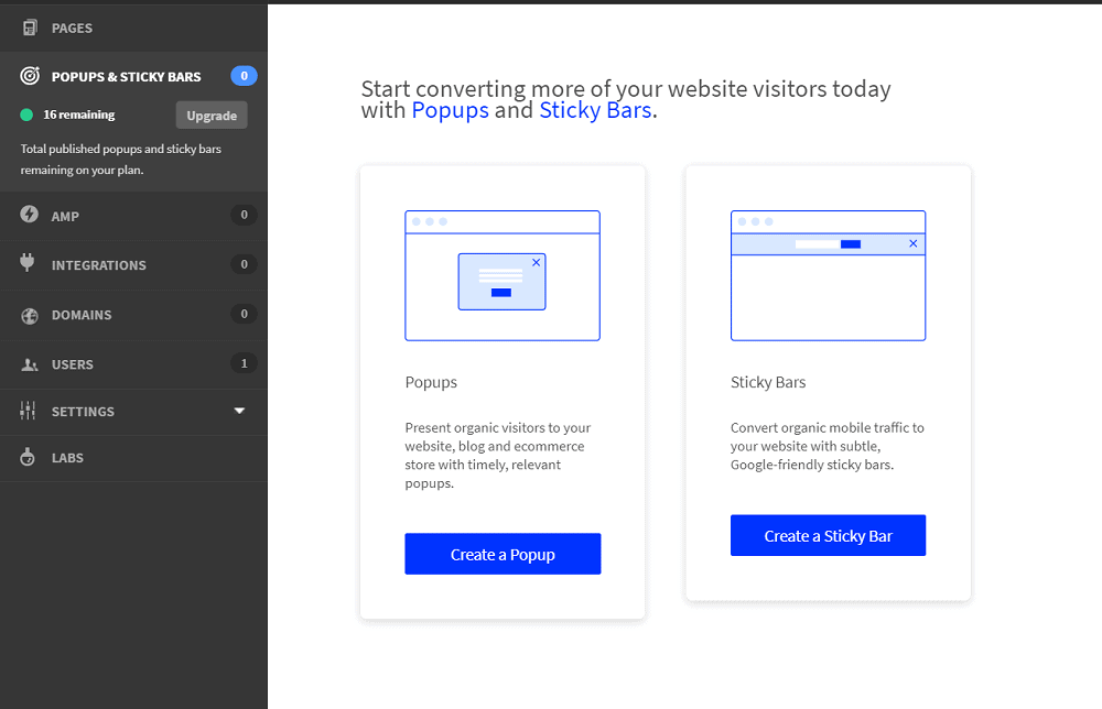 Unbounce Popups And Sticky Bars