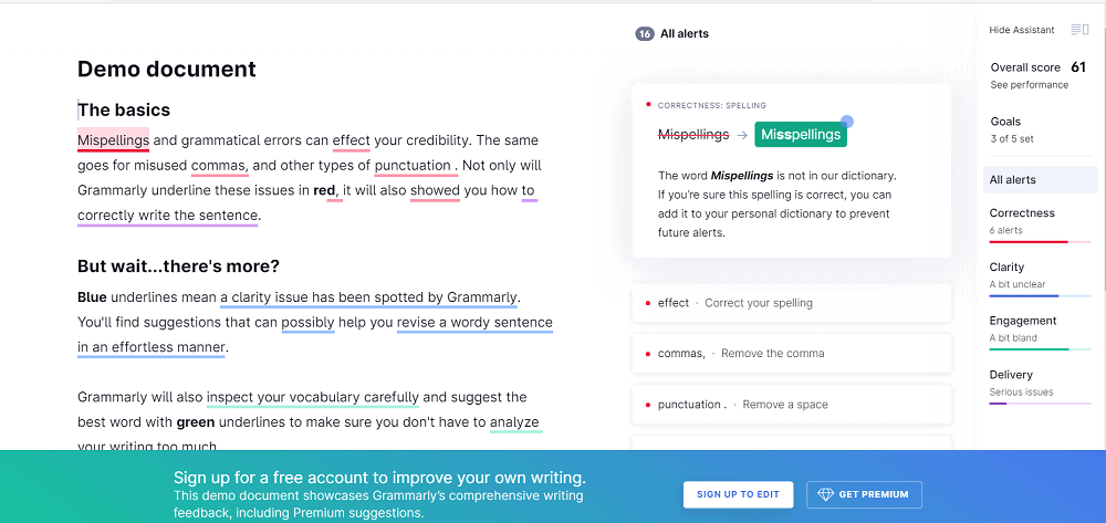 grammarly free demo