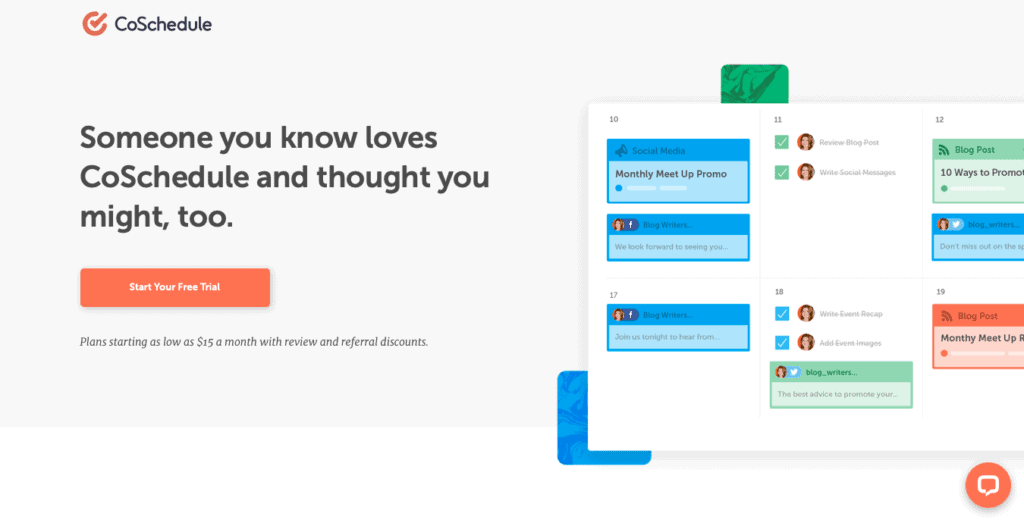 Best Scheduling Tool for Social Media- CoSchedule
